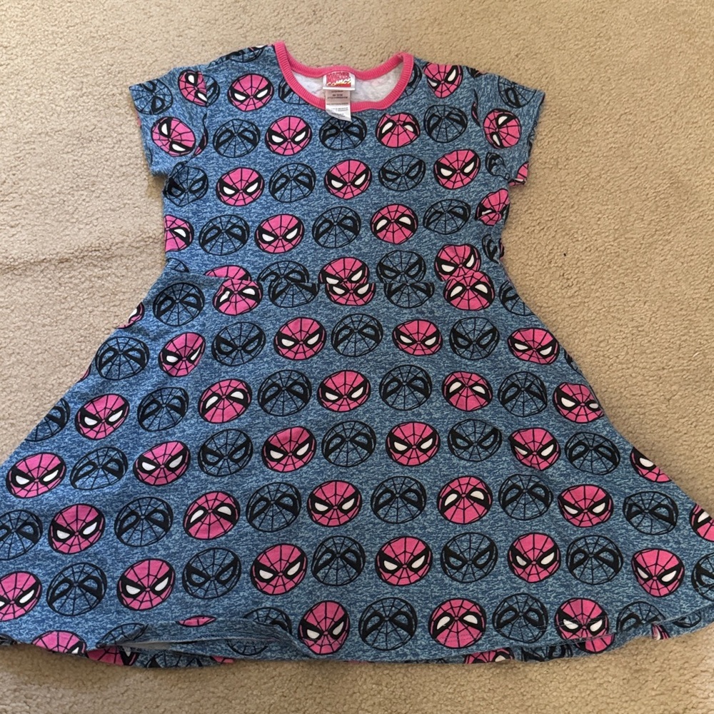 Girls Marvel Spiderman Dress Size 6